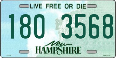 NH license plate 1803568