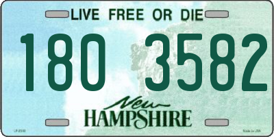 NH license plate 1803582