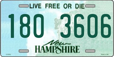 NH license plate 1803606