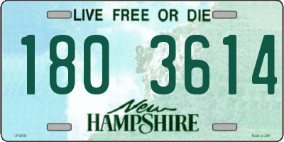 NH license plate 1803614