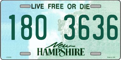 NH license plate 1803636