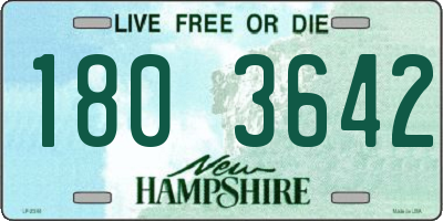 NH license plate 1803642