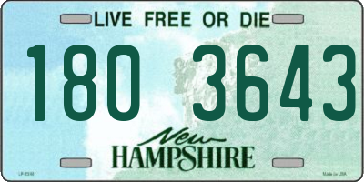 NH license plate 1803643