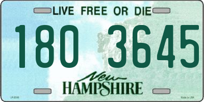 NH license plate 1803645