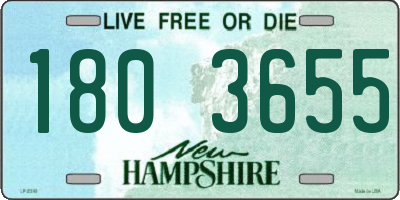 NH license plate 1803655