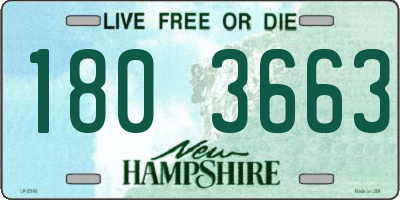 NH license plate 1803663