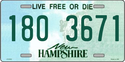 NH license plate 1803671