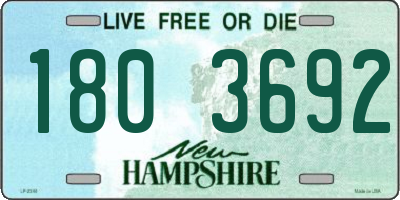 NH license plate 1803692