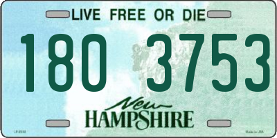 NH license plate 1803753