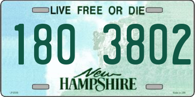 NH license plate 1803802