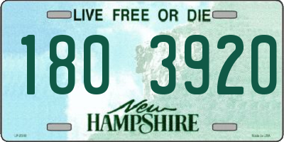 NH license plate 1803920