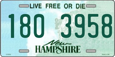NH license plate 1803958