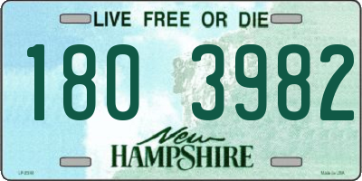 NH license plate 1803982