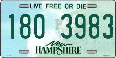 NH license plate 1803983