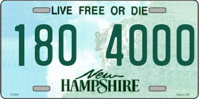 NH license plate 1804000