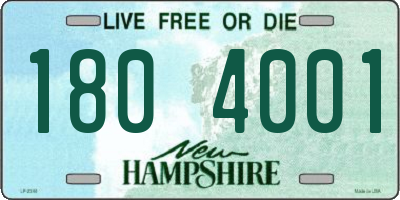 NH license plate 1804001