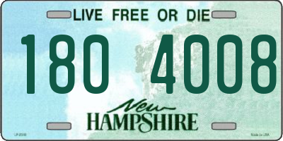 NH license plate 1804008