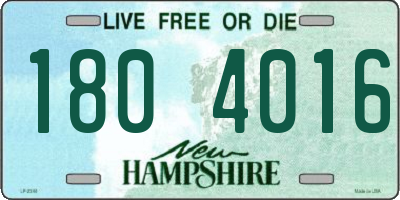NH license plate 1804016