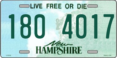 NH license plate 1804017