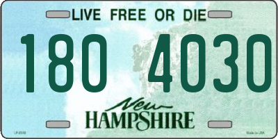 NH license plate 1804030