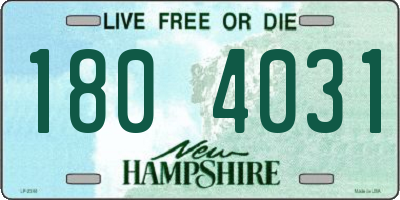 NH license plate 1804031