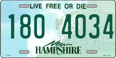 NH license plate 1804034