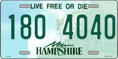 NH license plate 1804040