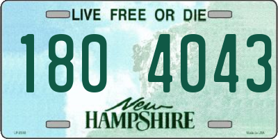 NH license plate 1804043