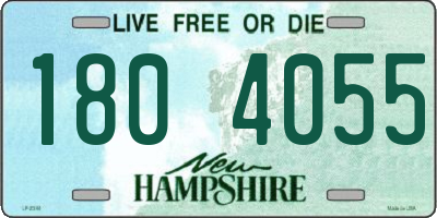 NH license plate 1804055