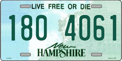 NH license plate 1804061
