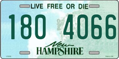 NH license plate 1804066