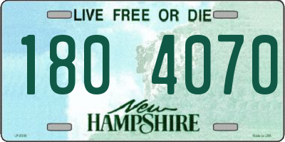 NH license plate 1804070
