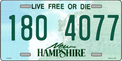 NH license plate 1804077