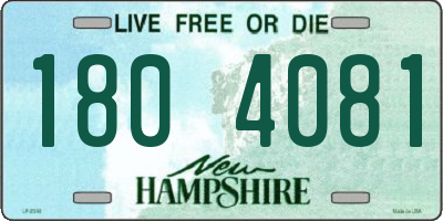 NH license plate 1804081
