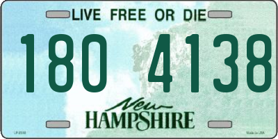 NH license plate 1804138