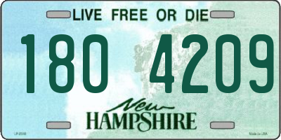 NH license plate 1804209
