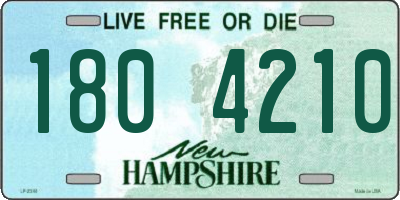 NH license plate 1804210
