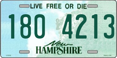 NH license plate 1804213