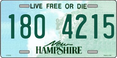NH license plate 1804215