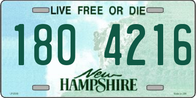 NH license plate 1804216