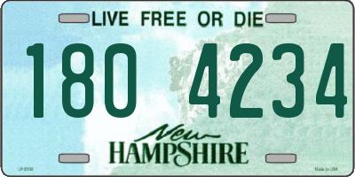 NH license plate 1804234