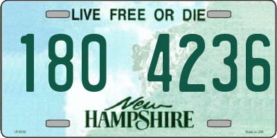 NH license plate 1804236
