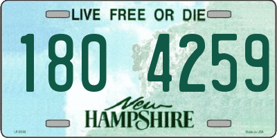 NH license plate 1804259