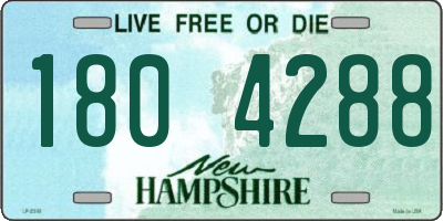 NH license plate 1804288