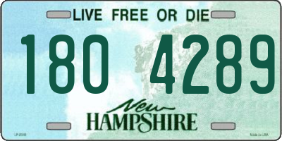 NH license plate 1804289