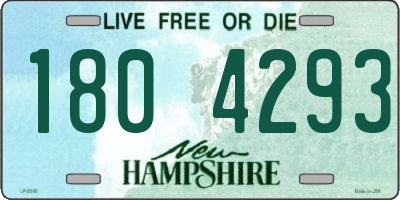 NH license plate 1804293