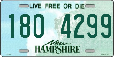 NH license plate 1804299