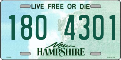 NH license plate 1804301