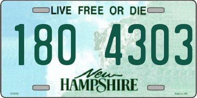 NH license plate 1804303