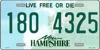 NH license plate 1804325